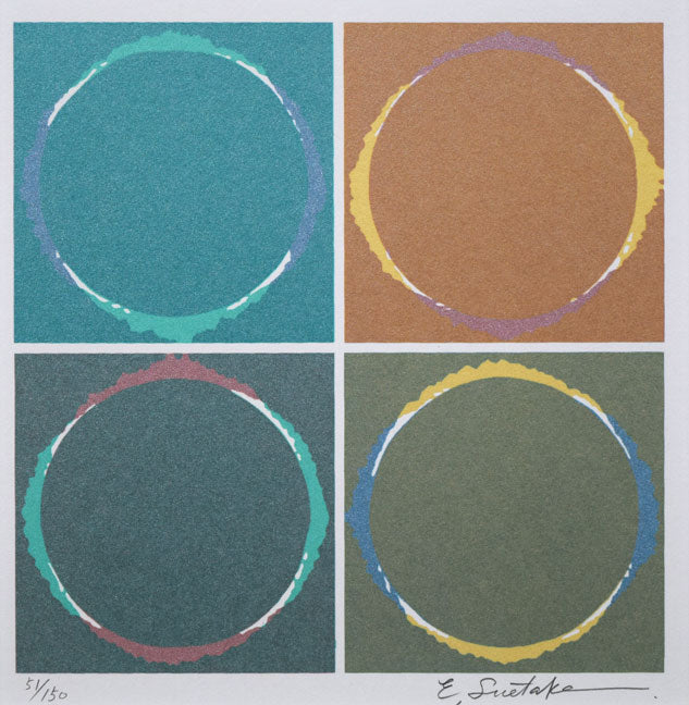 末武英一「無題(抽象)」シルクスクリーン版画 作品全体拡大画像