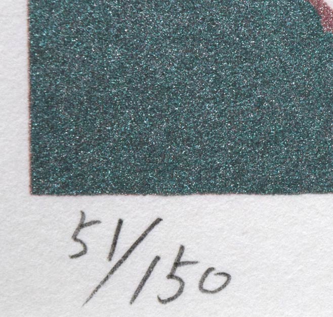 末武英一「無題(抽象)」シルクスクリーン版画 限定番号(ed,51/150)拡大画像