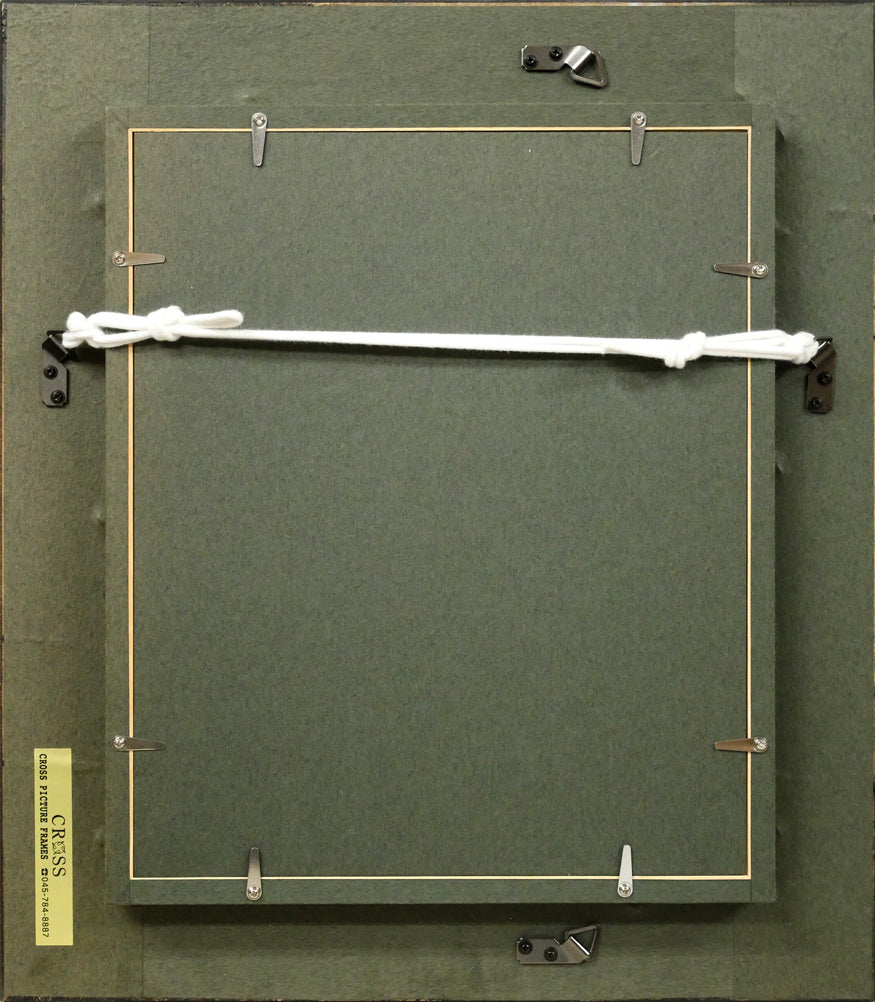 杉浦幹男「卓上の葡萄」油絵・F3号 額縁裏側画像