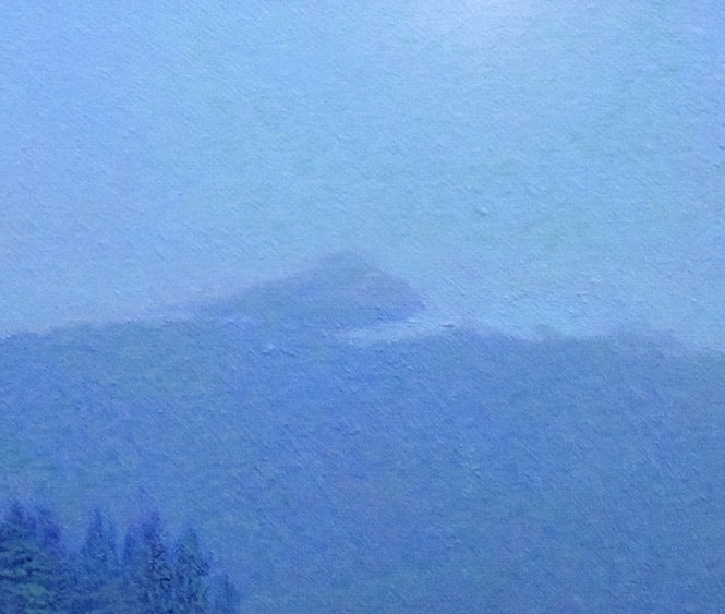 住吉久志「光る湖」油絵・F4号 拡大画像2