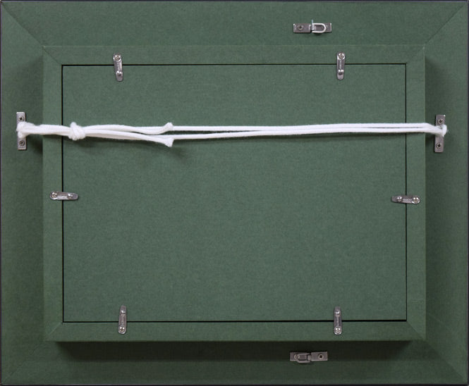 住吉 久志「瀬戸内の朝」油絵・SM 額縁裏側画像