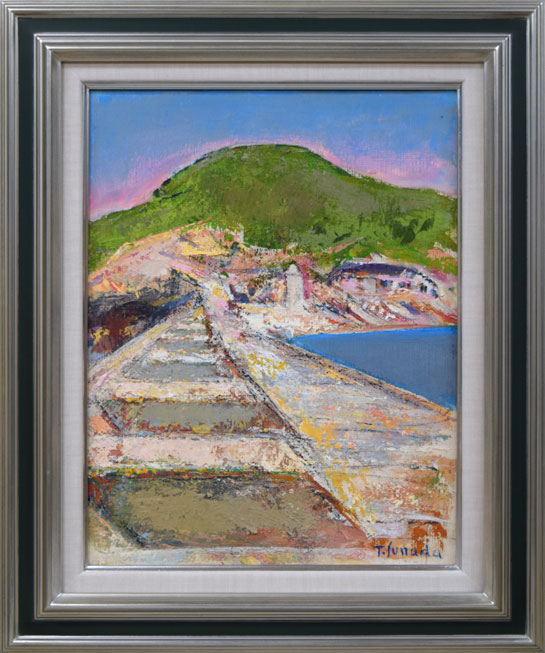 砂田友治「風景画」油絵・F6号