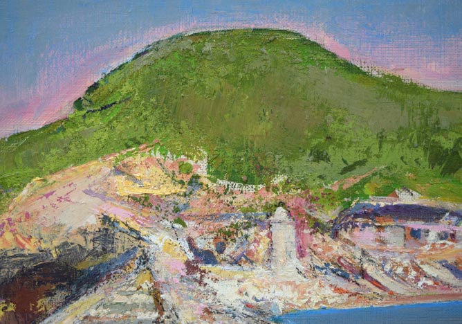 砂田友治「風景画」油絵・F6号 拡大画像1