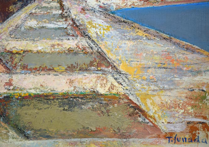 砂田友治「風景画」油絵・F6号 拡大画像3