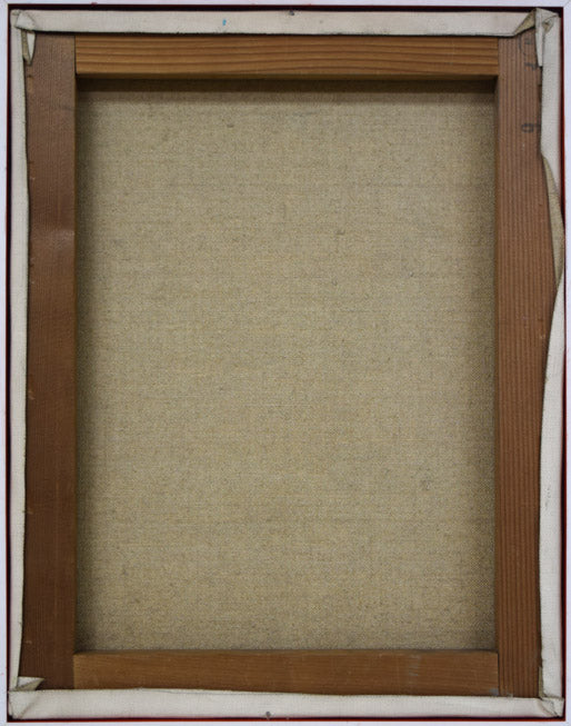 砂田友治「風景画」油絵・F6号 キャンバス裏側画像