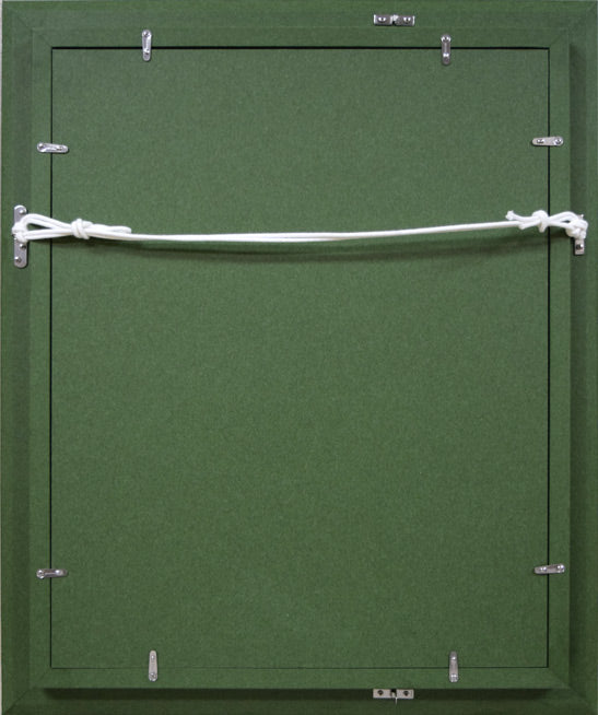 砂田友治「風景画」油絵・F6号 額縁裏側画像