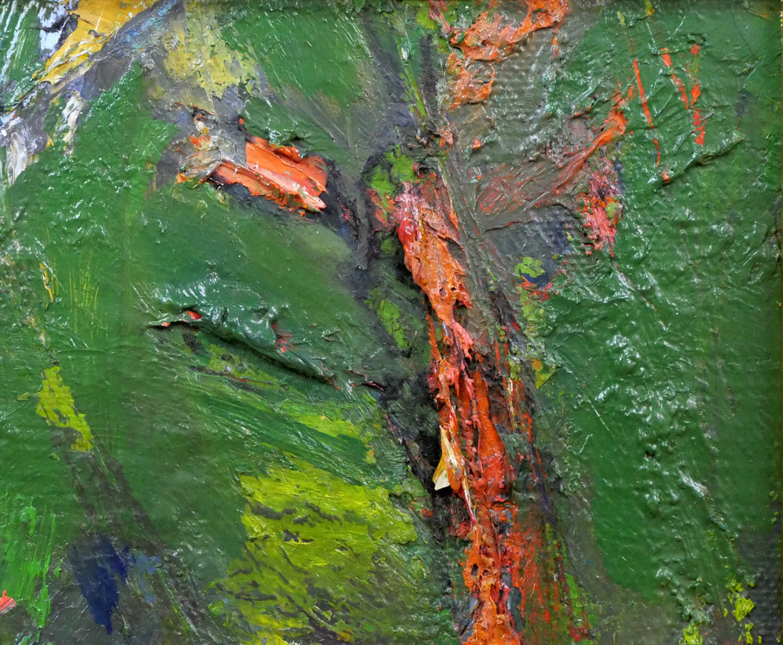 砂田友治「藻岩山麓より南22条の眺め(札幌)」油絵・SM 拡大画像2