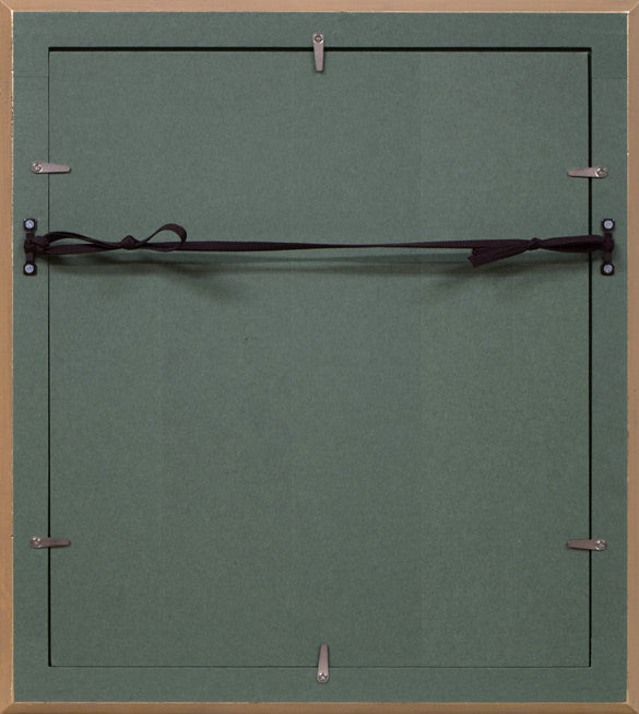 鈴木伝「ばら」油絵・F0号 額縁裏側画像