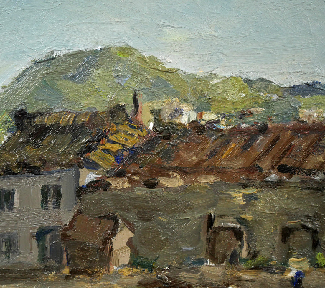 鈴木伝「小樽の運河」油絵・F3号 拡大画像2