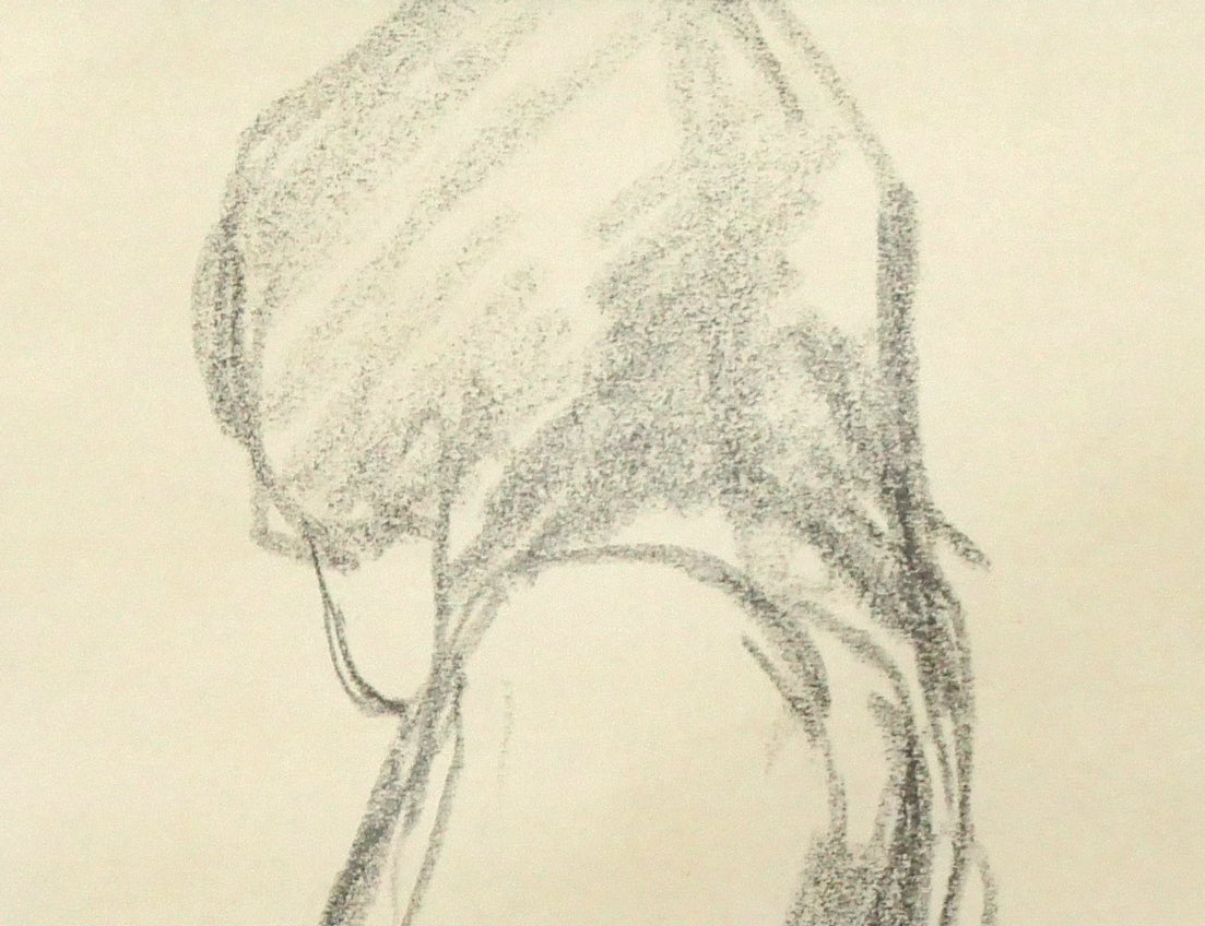 鈴木吾郎「人物像」鉛筆デッサン・5号 拡大画像2