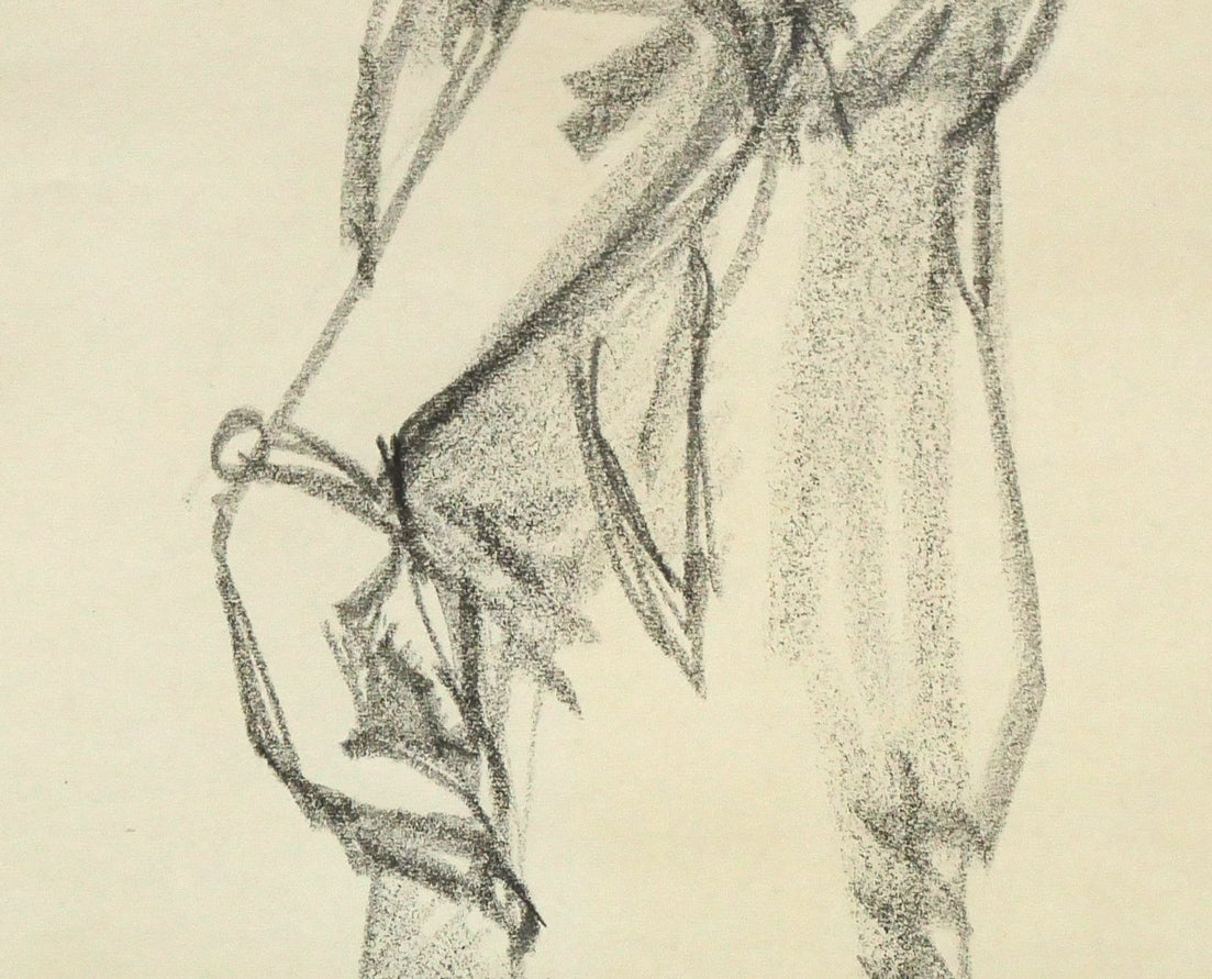 鈴木吾郎「人物像」鉛筆デッサン・5号 拡大画像3