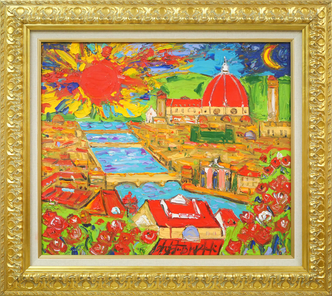 鈴木マサハル「FIRENZE(イタリア・フィレンツェ)」油絵・F10号