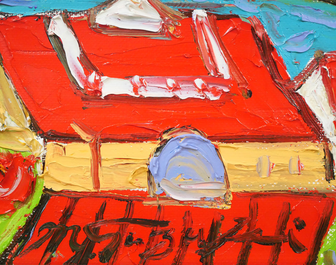 鈴木マサハル「FIRENZE(イタリア・フィレンツェ)」油絵・F10号 サイン拡大画像