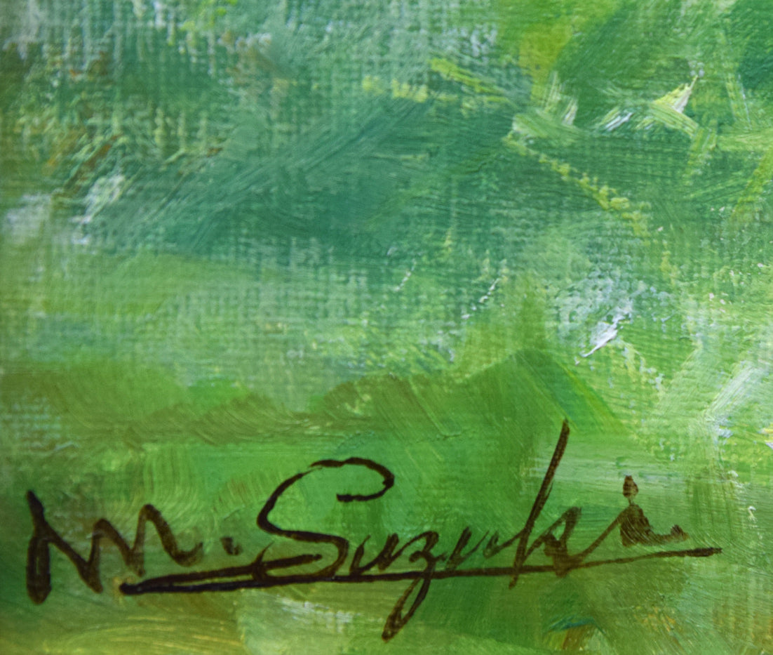 鈴木政輝「馬」油絵・F4号 サイン拡大画像