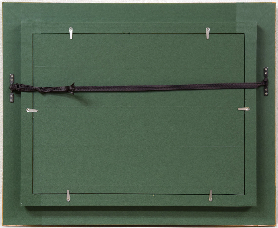 鈴木政輝「馬」油絵・F4号 額縁裏側画像