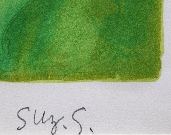 鈴木信太郎「人形」リトグラフ 本人直筆鉛筆サイン画像