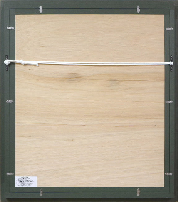 鈴木康雄「薔薇」油絵・F10号 額縁裏側画像