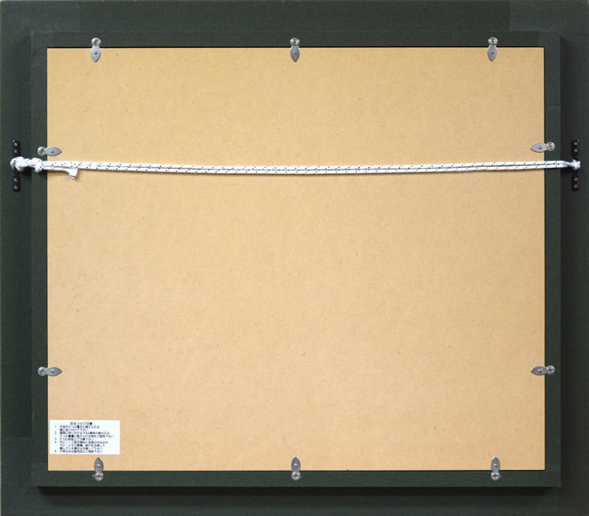 鈴木康雄「牡丹」油絵・F8号 額縁裏側画像