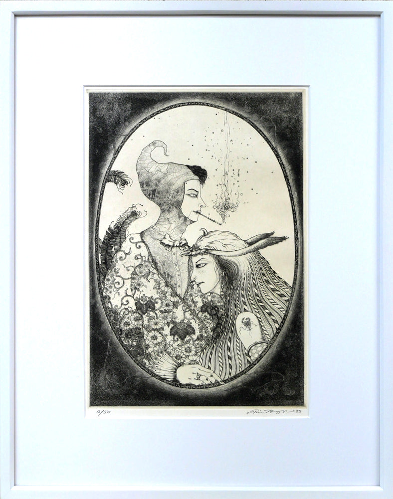 多賀新「無題」エッチング(銅版画)