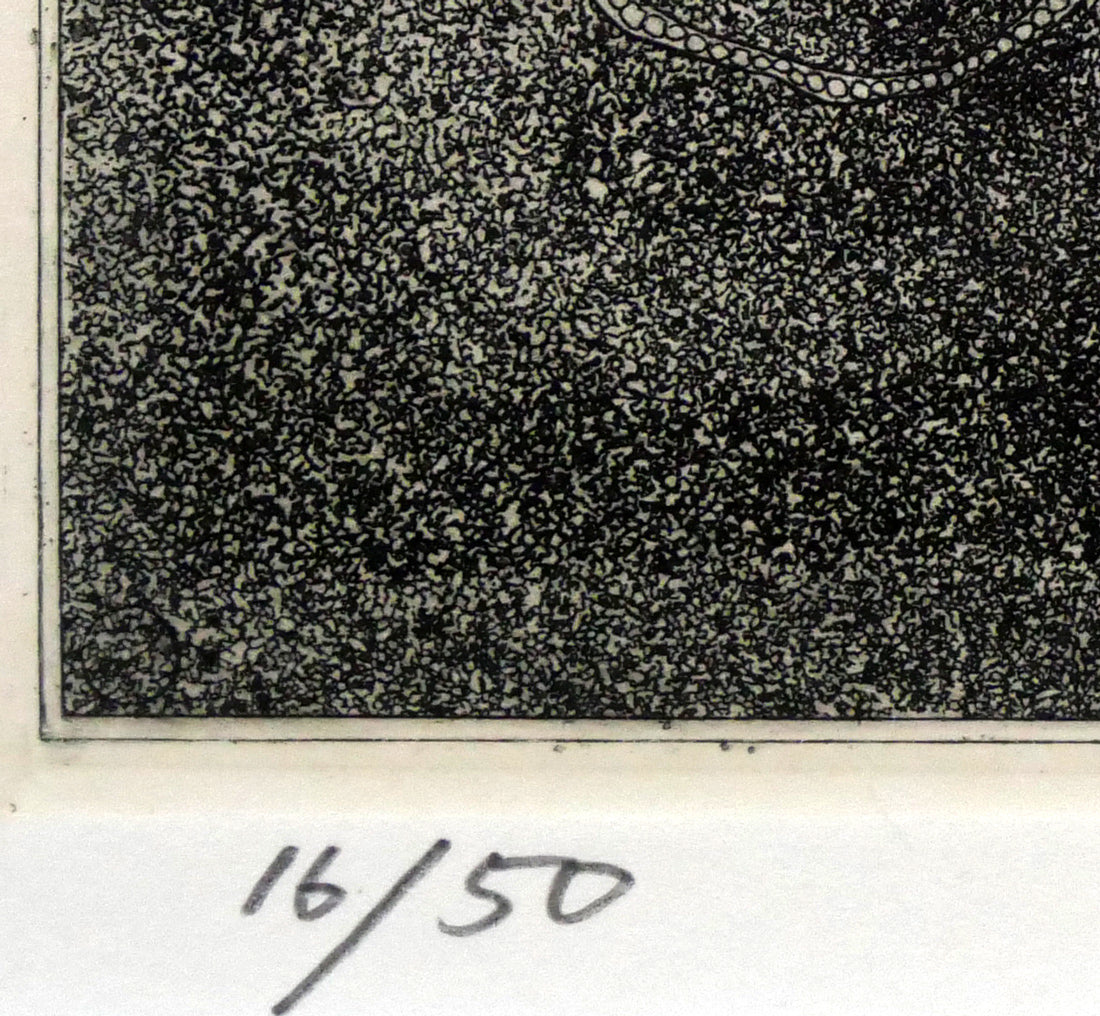 多賀新「無題」エッチング(銅版画) 限定番号(ed,16/50)