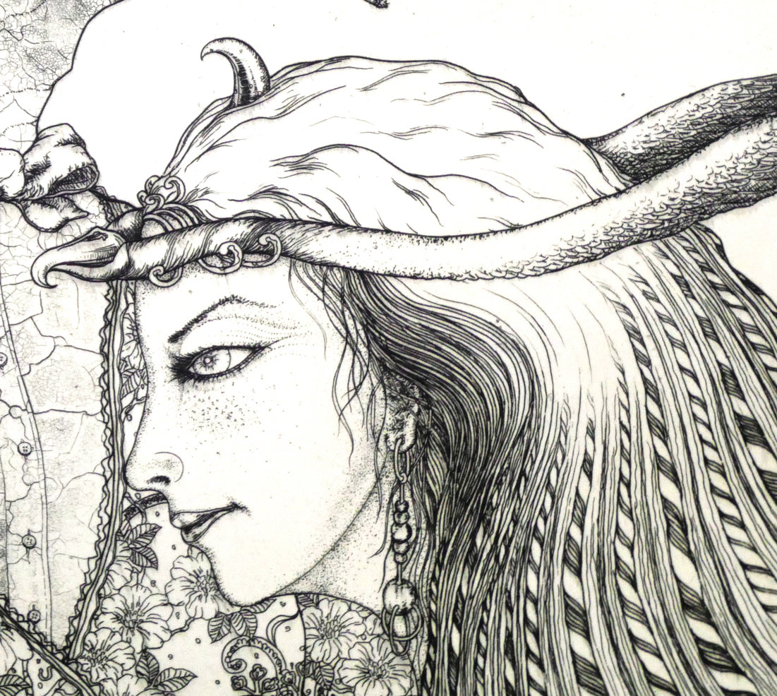 多賀新「無題」エッチング(銅版画) 拡大画像4