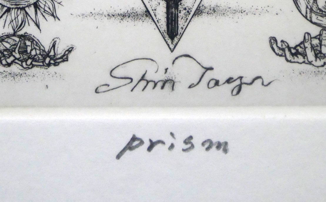 多賀新「Salome・Prism・Key(蔵書票)」エッチング(銅版画) 版上サイン、タイトル