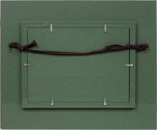 高橋英生「黄色い花」油絵・SM 額縁裏側画像