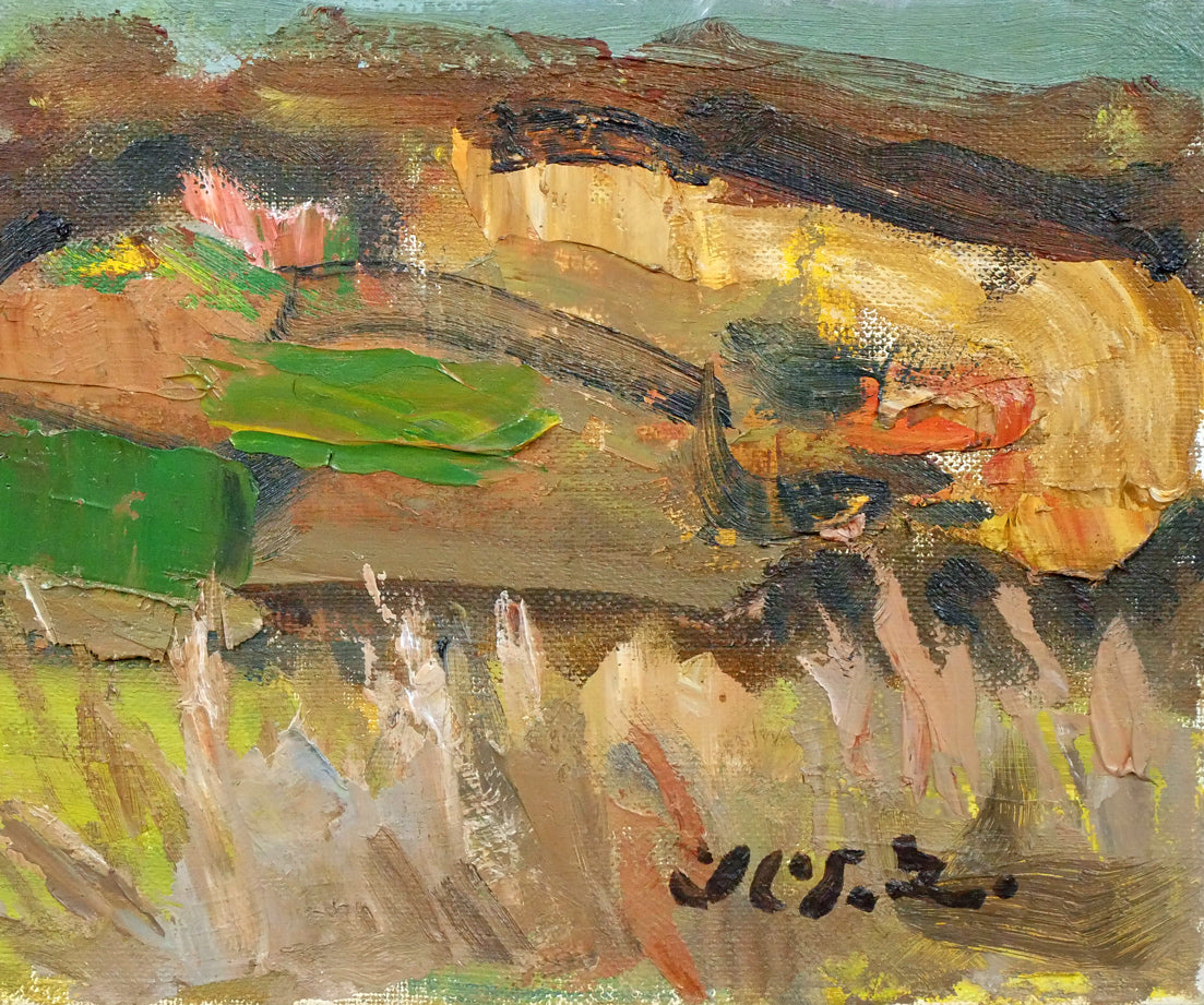 高橋北修「秋の大雪山」油絵・F4号 拡大画像4