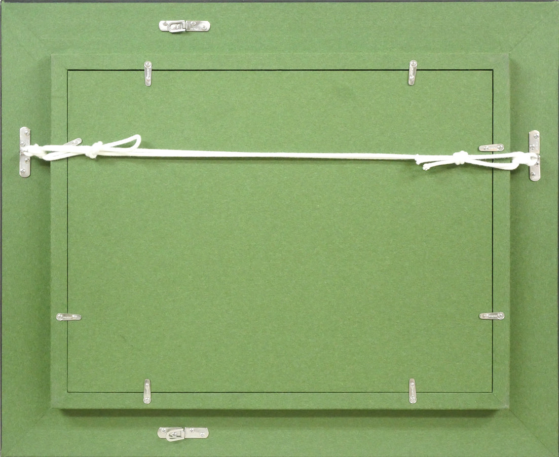 高橋北修「秋の大雪山」油絵・F4号 額縁裏側画像