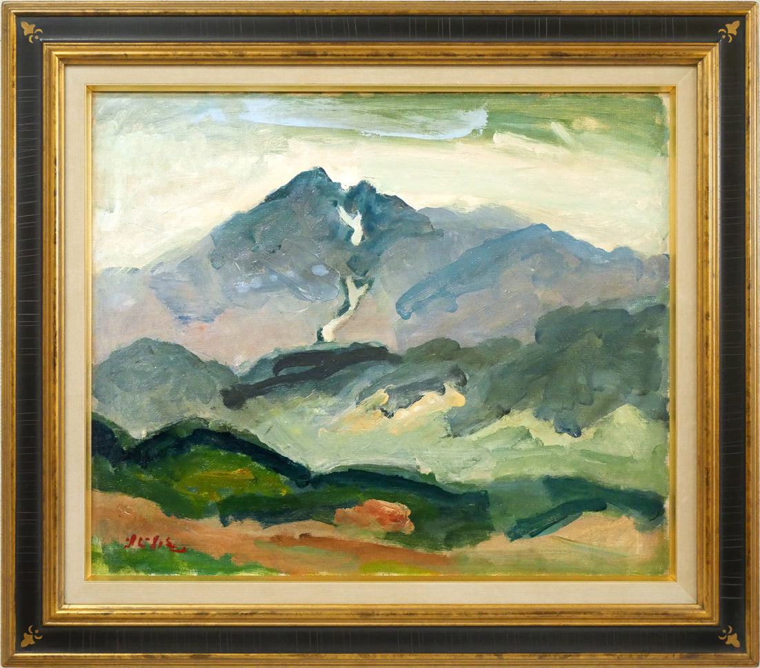 高橋北修「芦別岳」油絵・F8号