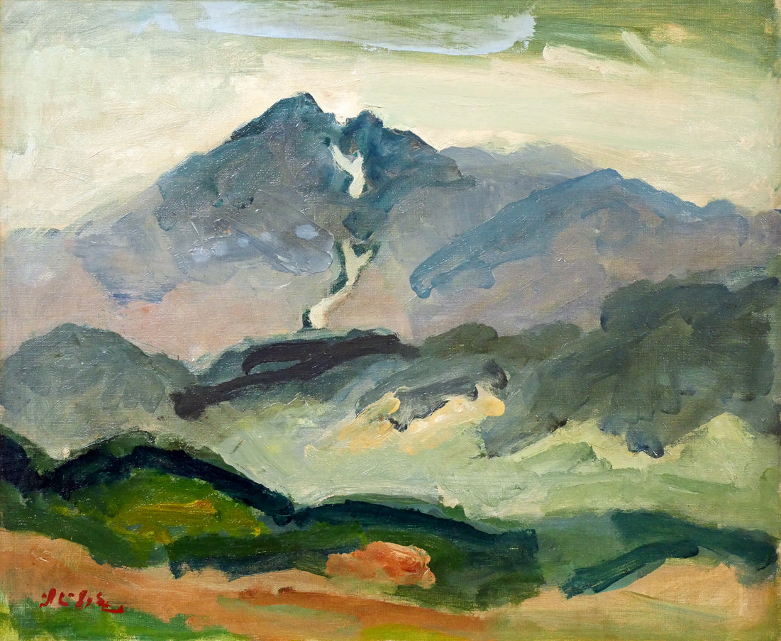 高橋北修「芦別岳」油絵・F8号 作品全体画像