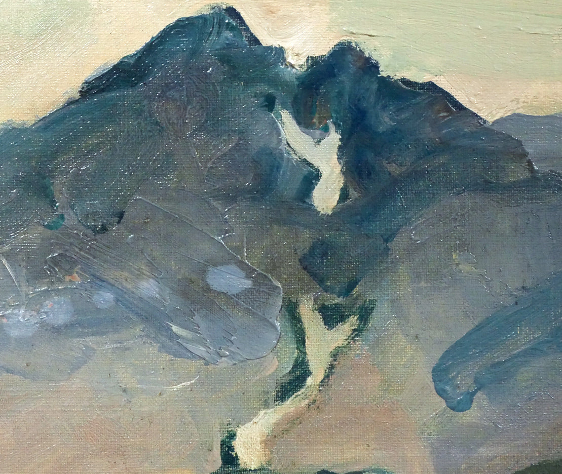 高橋北修「芦別岳」油絵・F8号 拡大画像2