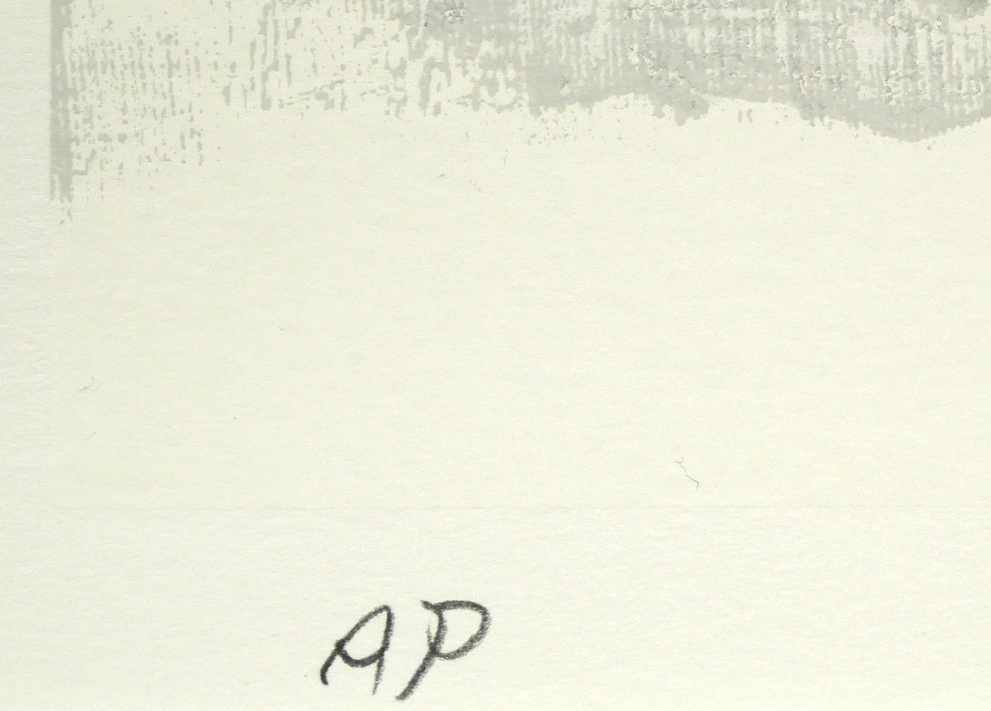 高橋英生「吹雪のあと」シルクスクリーン版画 限定番号(ed,AP=作家保存版)