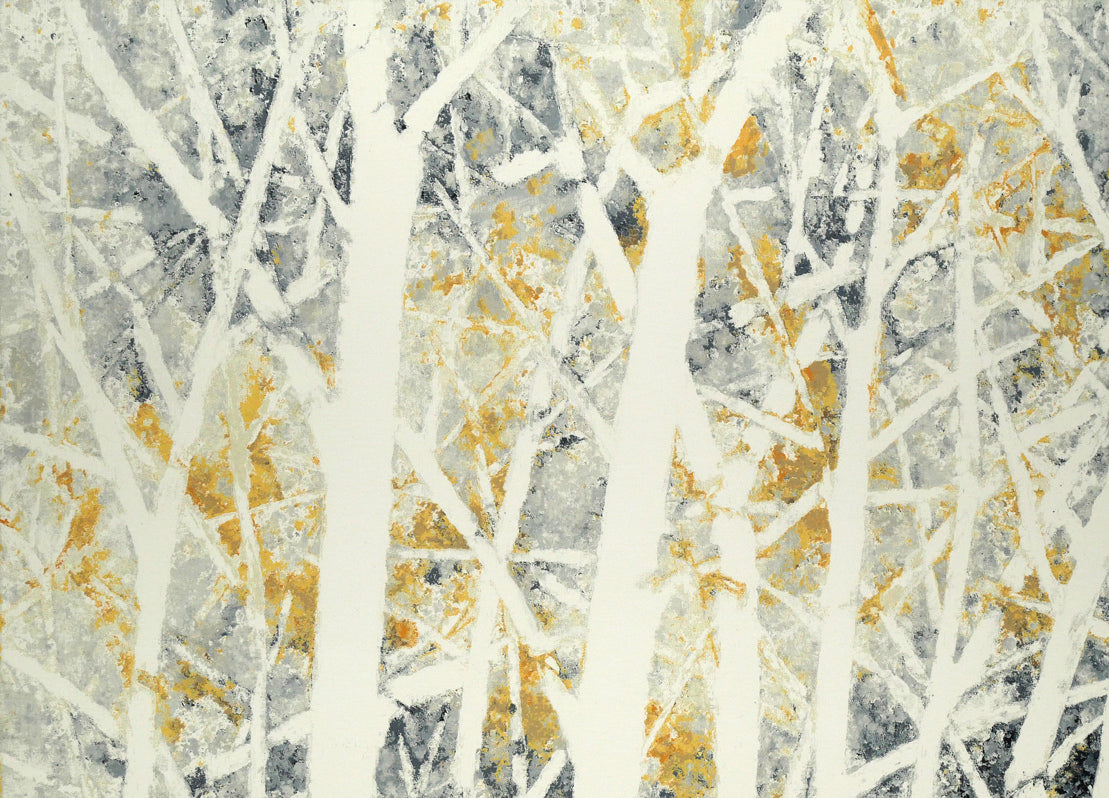 高橋英生「吹雪のあと」シルクスクリーン版画 拡大画像1