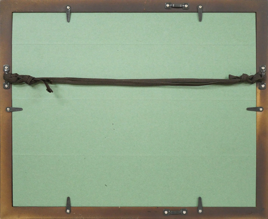 高橋揆一郎「北海タイムス・挿絵漫画」肉筆水墨画 額縁裏側画像