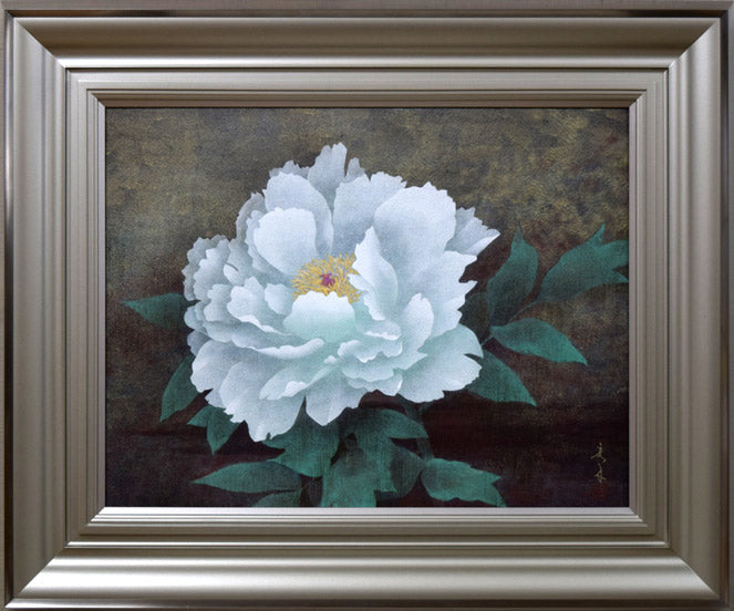 高橋天山(旧雅号:秀年)「富貴花(牡丹)」日本画・10号