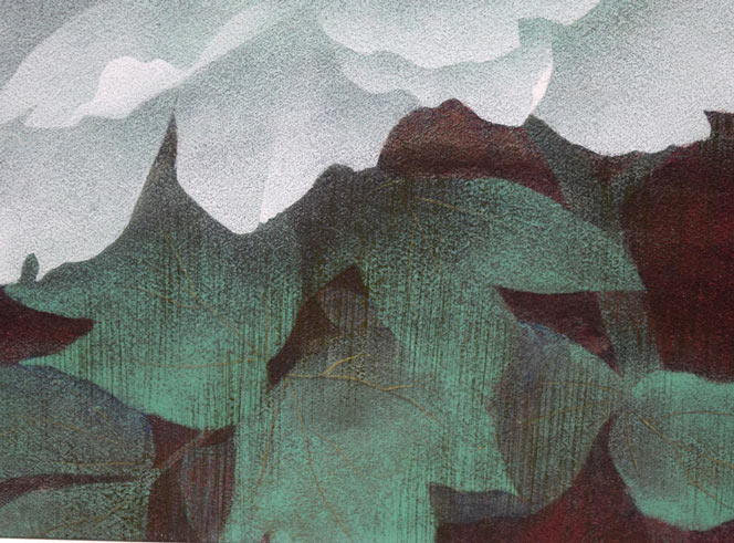 高橋天山(旧雅号:秀年)「富貴花(牡丹)」日本画・10号 拡大画像3