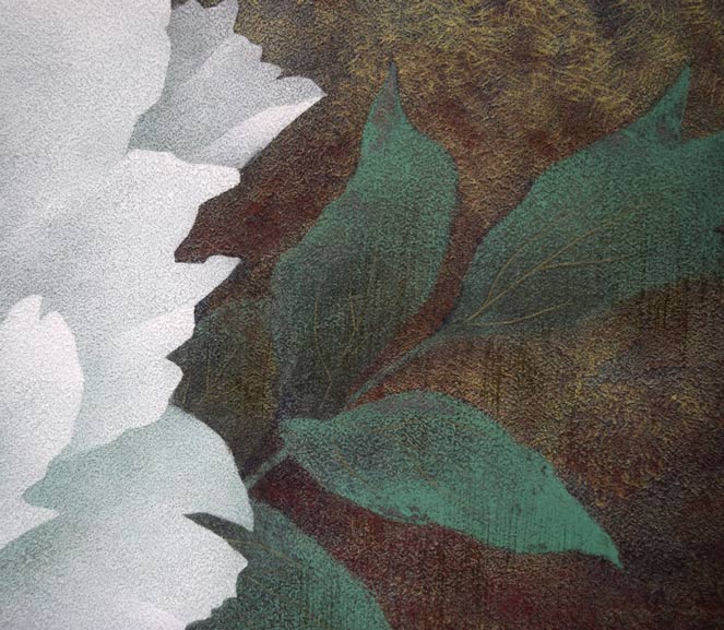 高橋天山(旧雅号:秀年)「富貴花(牡丹)」日本画・10号 拡大画像4