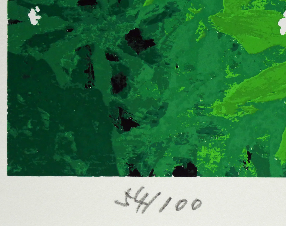 高橋英生「車葉草(クルマバソウ)」シルクスクリーン版画 限定番号