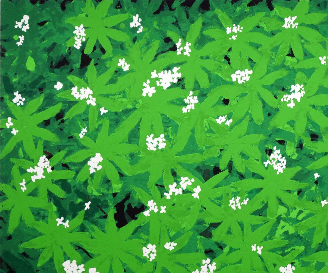 高橋英生「車葉草(クルマバソウ)」シルクスクリーン版画 拡大画像1