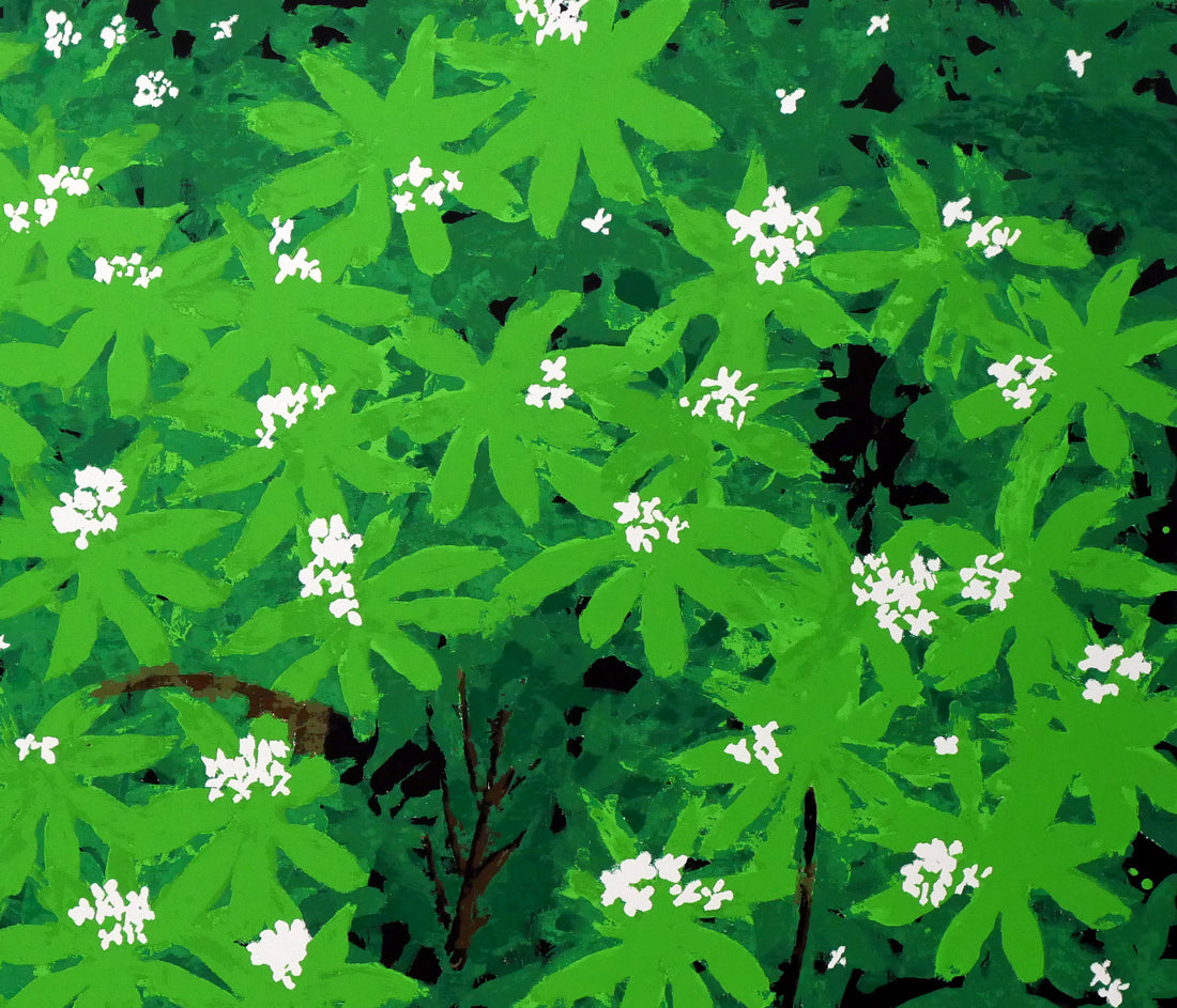 高橋英生「車葉草(クルマバソウ)」シルクスクリーン版画 拡大画像2