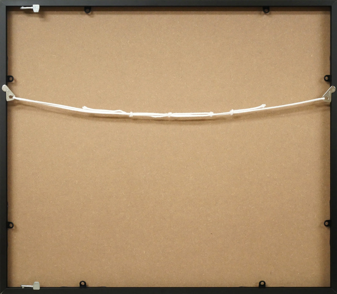 高橋英生「車葉草(クルマバソウ)」シルクスクリーン版画 額縁裏側画像