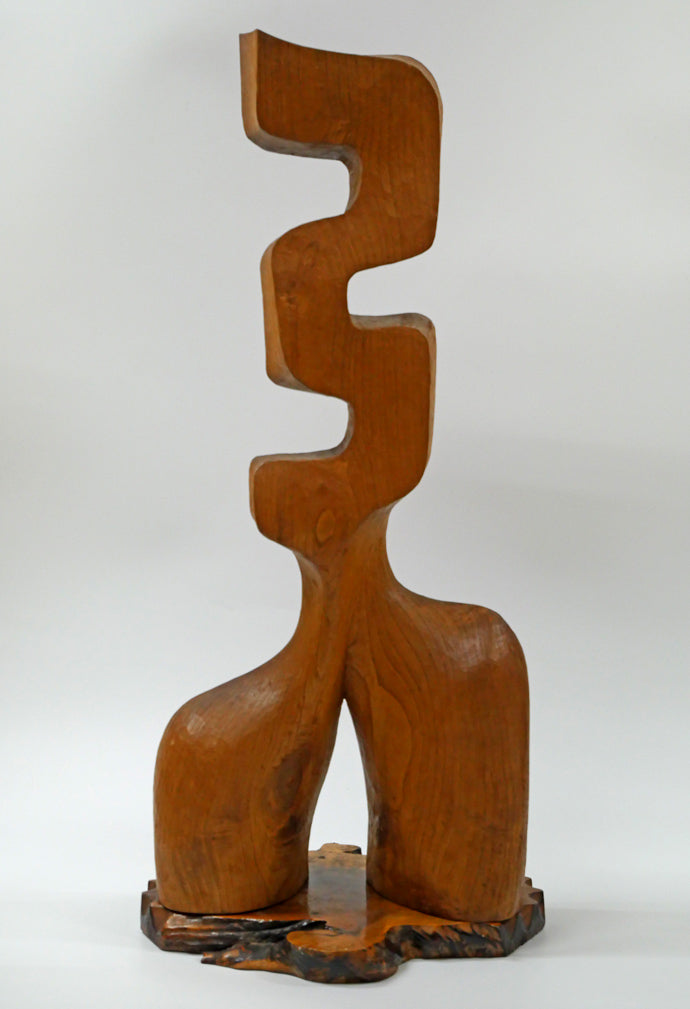 高橋昭五郎「胸襟を開くとき」木彫作品(クリ)