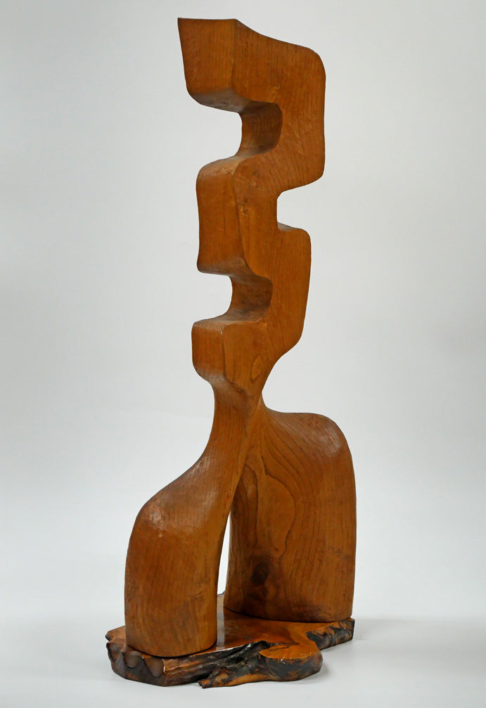 高橋昭五郎「胸襟を開くとき」木彫作品(クリ) 作品全体画像1