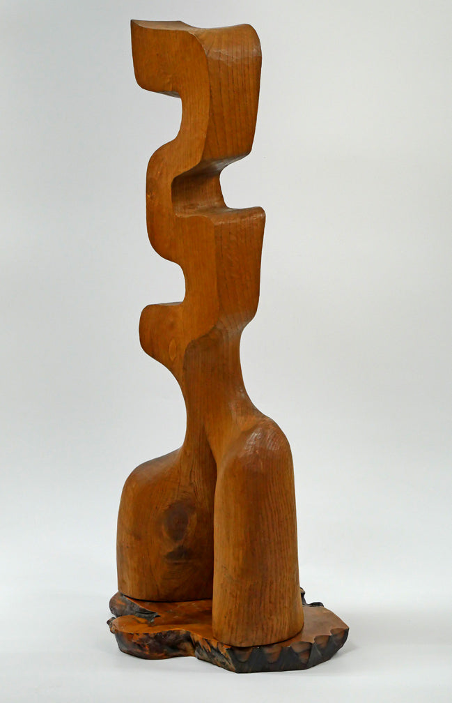 高橋昭五郎「胸襟を開くとき」木彫作品(クリ) 作品全体画像2