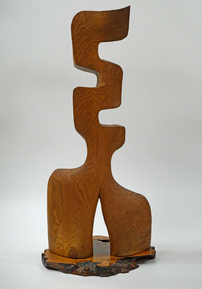 高橋昭五郎「胸襟を開くとき」木彫作品(クリ) 作品全体画像3