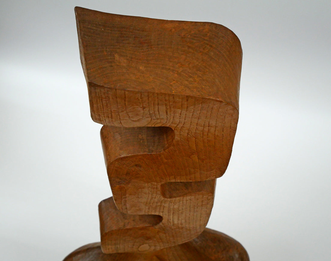 高橋昭五郎「胸襟を開くとき」木彫作品(クリ) 拡大画像2