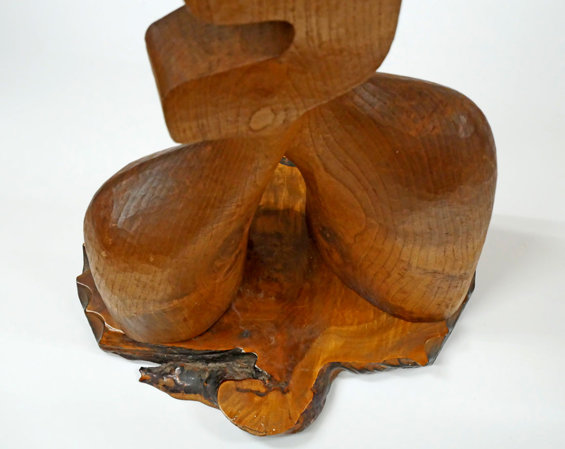 高橋昭五郎「胸襟を開くとき」木彫作品(クリ) 拡大画像3