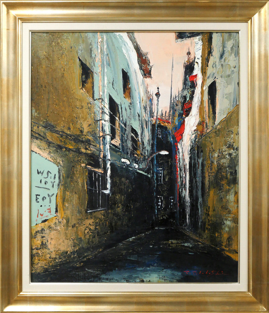 中根光一「中根邸付近(札幌)」水彩画・10号