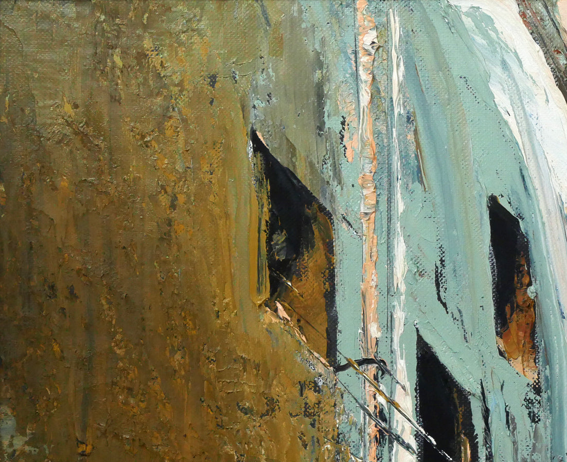 高橋哲夫「スペインの路地裏」油絵・F12号 拡大画像1